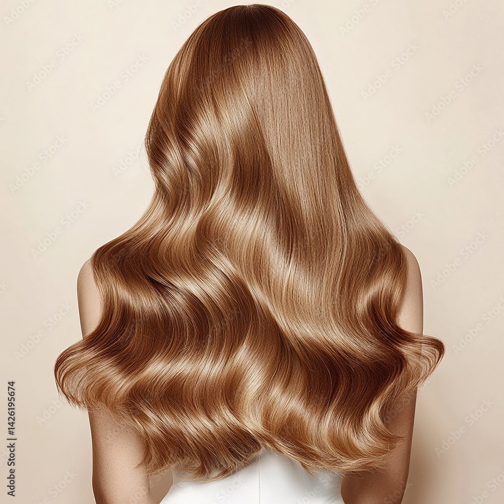 Fototapeta premium Beautiful hair of a beauty, hairstyle advertising design