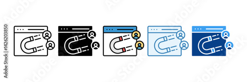 Inbound Marketing  Icon Set Multiple Style Collection