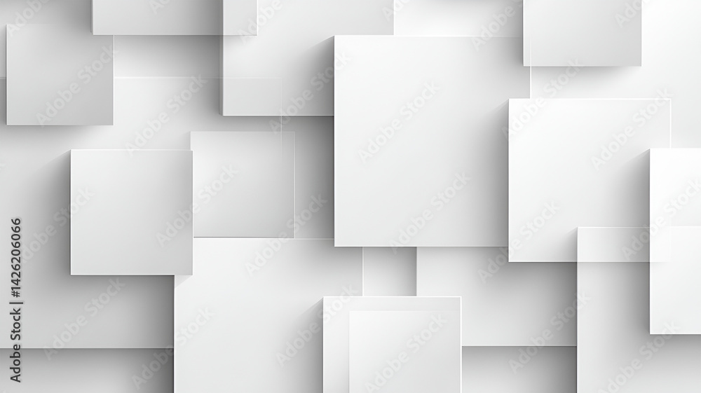 Abstract White Squares Overlapping Modern Design Minimalist Background Abstract White Squares Overlapping Modern Design Minimalist Background