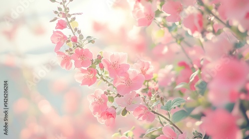 Wallpaper Mural Delicate pink blossoms in soft morning light. Torontodigital.ca