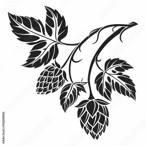 Hop Leaves and Branches (Detailed)