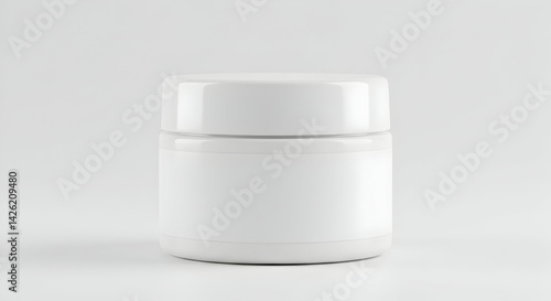 Wallpaper Mural White Jar Mockup with Label on Clean Background Torontodigital.ca