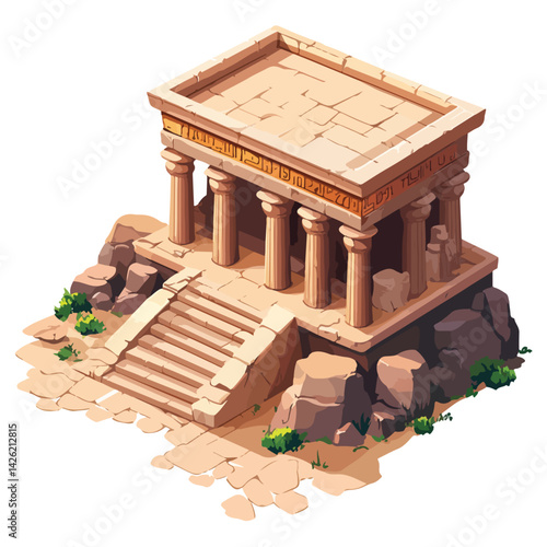 Temple of Hatshepsut vector illustration 
