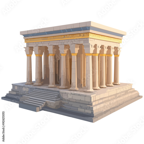 Temple of Hatshepsut vector illustration 