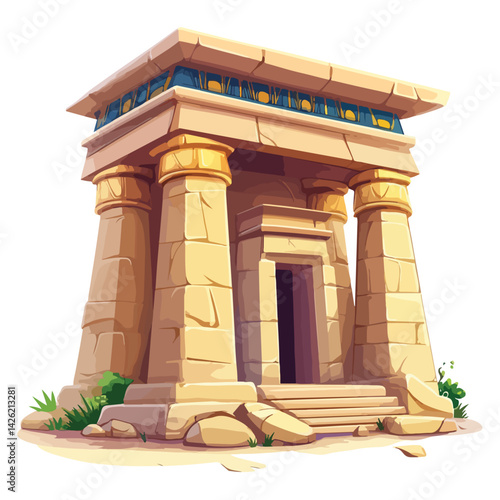 Temple of Hatshepsut vector illustration 