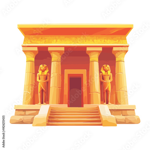 Temple of Hatshepsut vector illustration 
