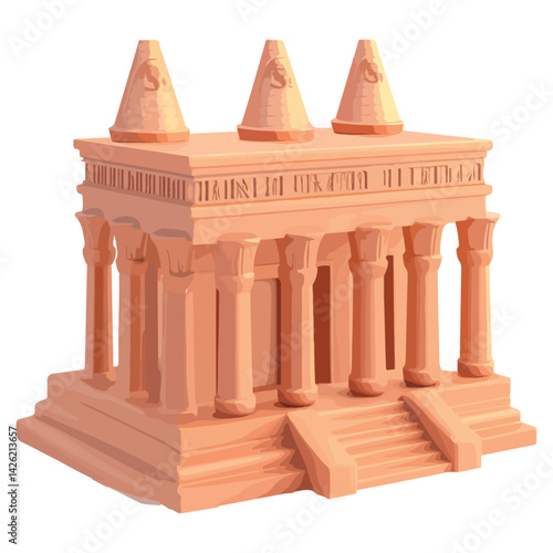 Temple of Hatshepsut vector illustration 