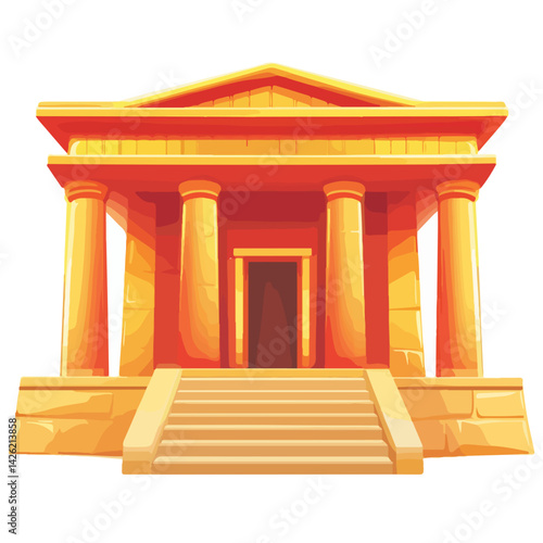 Temple of Hatshepsut vector illustration 
