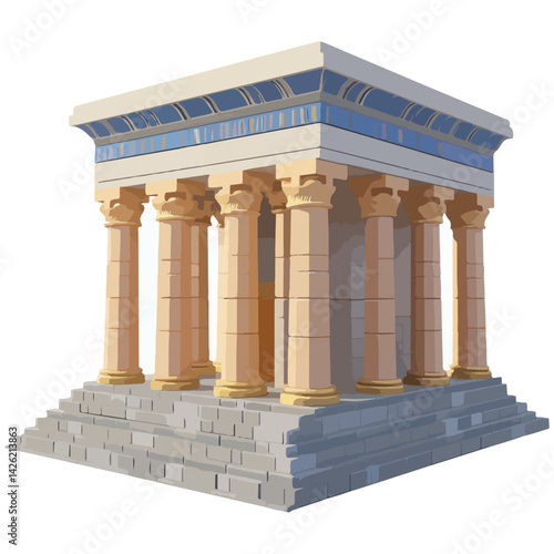 Temple of Hatshepsut vector illustration 