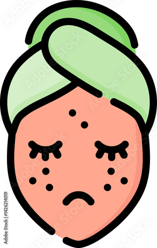 irritation illustration on a white background   