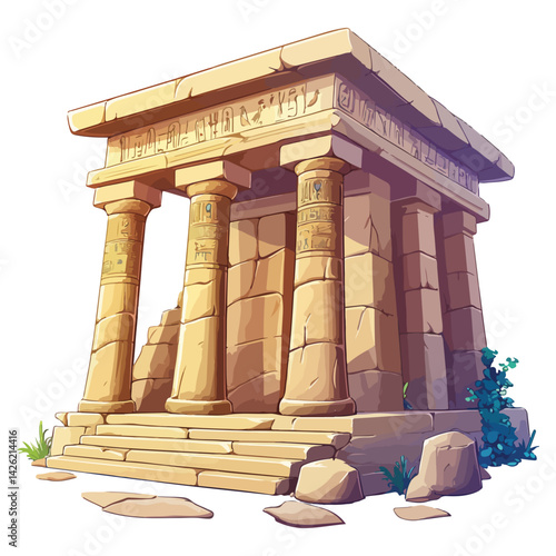Temple of Hatshepsut vector illustration 