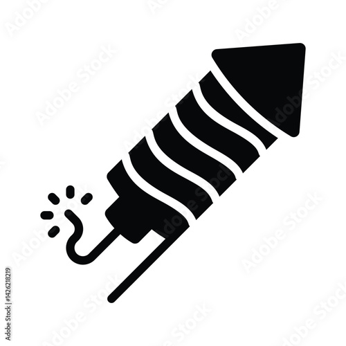 Have a look at this amazing glyph style icon of firecracker