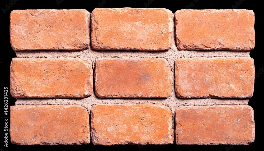 Obraz premium Red brick wall texture with visible mortar