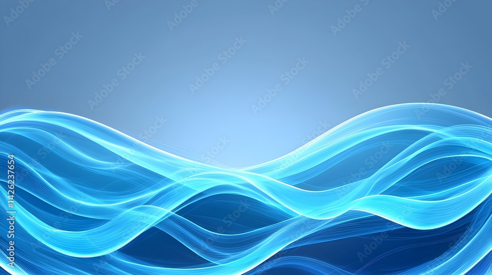Fototapeta premium Abstract blue wave background design