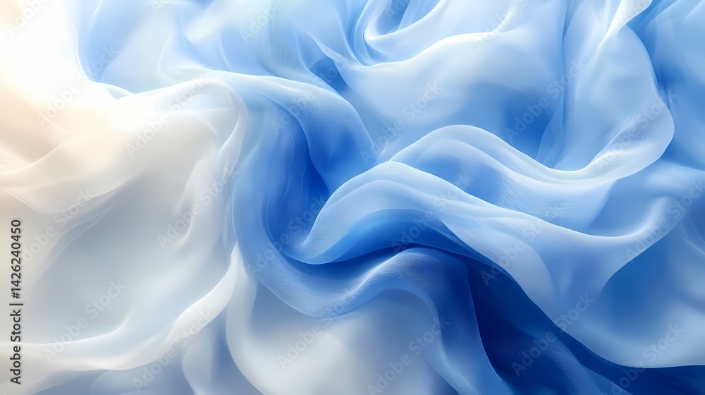 Obraz premium blue silk background