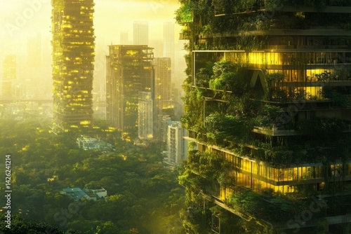 In modern urban agriculture, vertical farming is frequently implemented using towers with integrated LED lighting