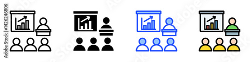 Board Of Directors Icon Set With Multiple Style Collection