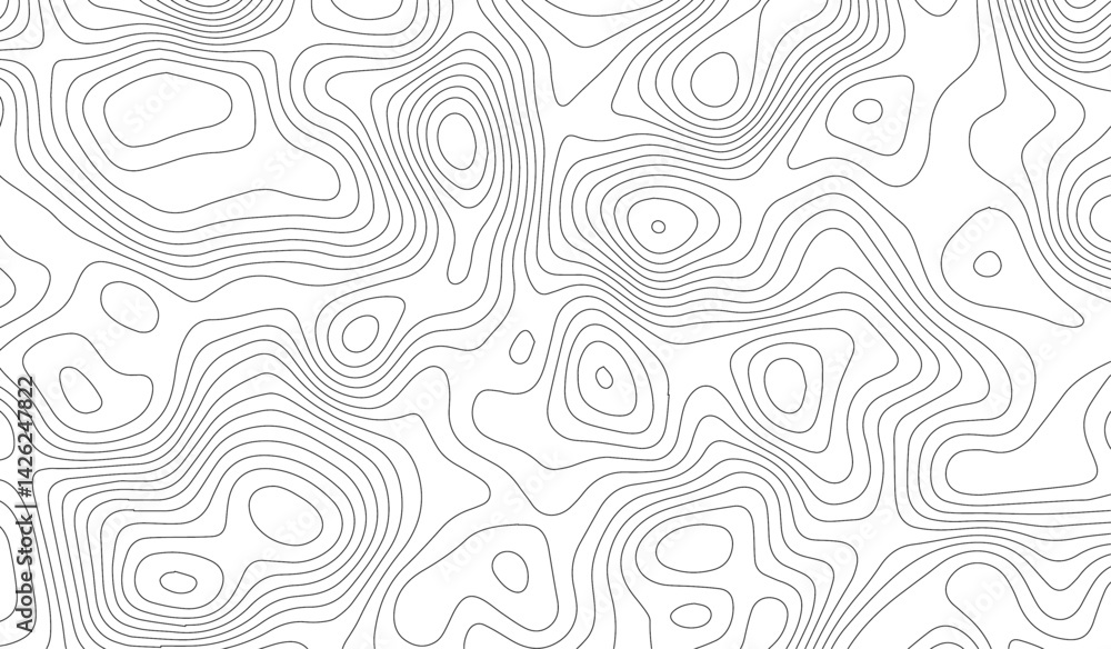 Topographic map background geographic line map with elevation assignments. Background of the Topographic Map. Abstract geometric topographic contour map background Free Vector. 