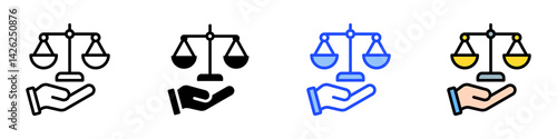 Business Ethic Icon Set With Multiple Style Collection