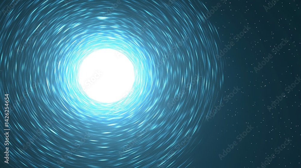 Obraz premium Astral Projection Themes feature a cosmic galaxy illustration with bright stars, nebula, and blue hues, fitting for high-tech and futuristic designs