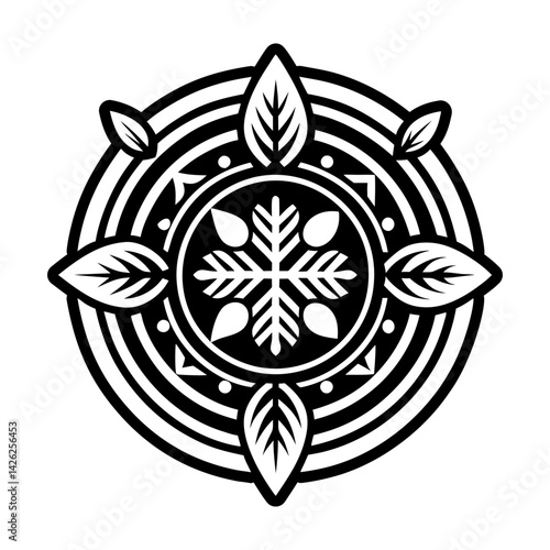 A solid style icon of coca leaves symbol