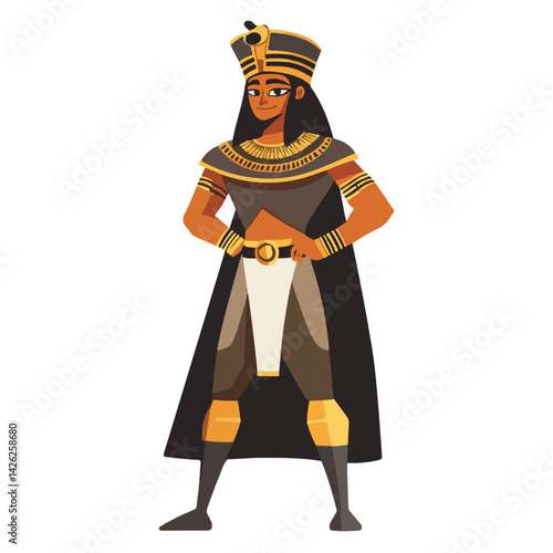 Pharaon Tutankhamun golden mask. Famous egyptian pharaon. vector