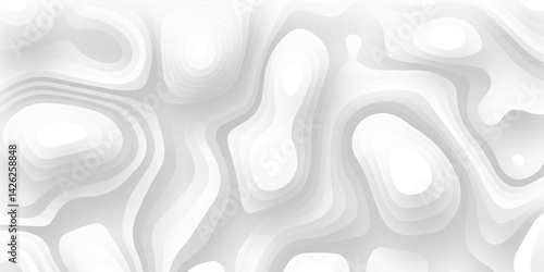 Abstract paper cut white background, white paper cut background abstract realistic papercut decoration textured . White wave paper curved reliefs abstract background.