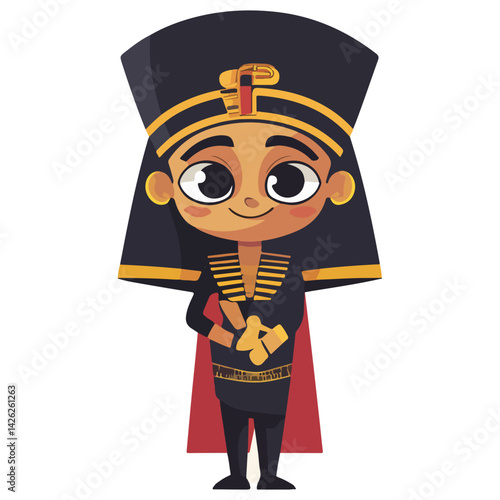 Pharaon Tutankhamun golden mask. Famous egyptian pharaon. vector
