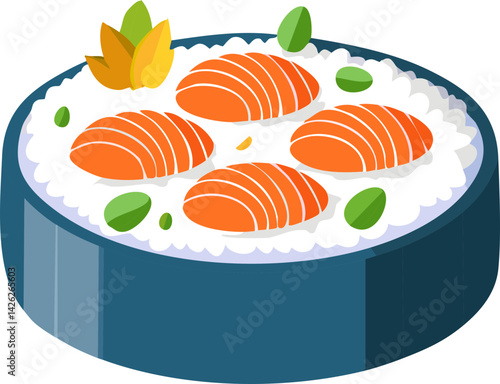 sushi with salmon
