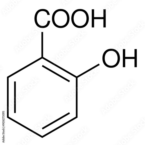 Salicylsäure 2-Hydroxybenzoesäure Chemie Strukturformel