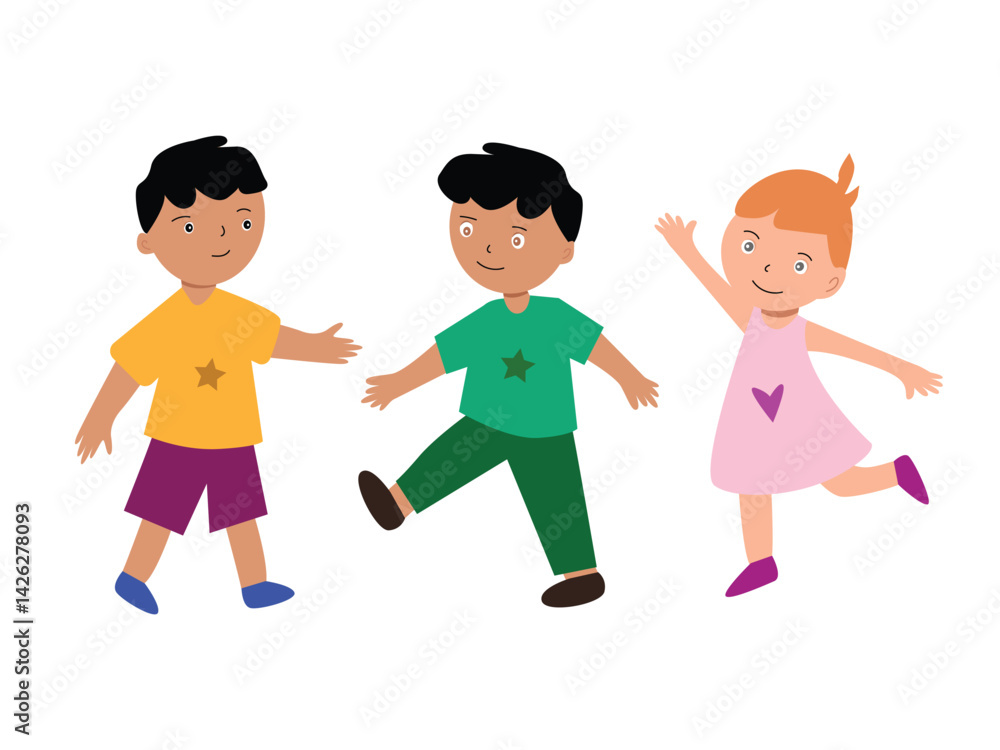 Children Playing with Wonder A Dance of Laughter and Friendship Children Playing with Wonder A Dance of Laughter and Friendship