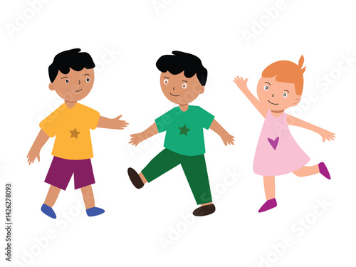 Children Playing with Wonder A Dance of Laughter and Friendship