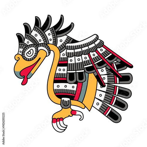 Aztec eagle, a sacred bird and symbol of strength and courage, a visual representation of the sun god Huitzilopochtli, and also the emblem of the most elite and respected warriors, the Eagle Warriors.
