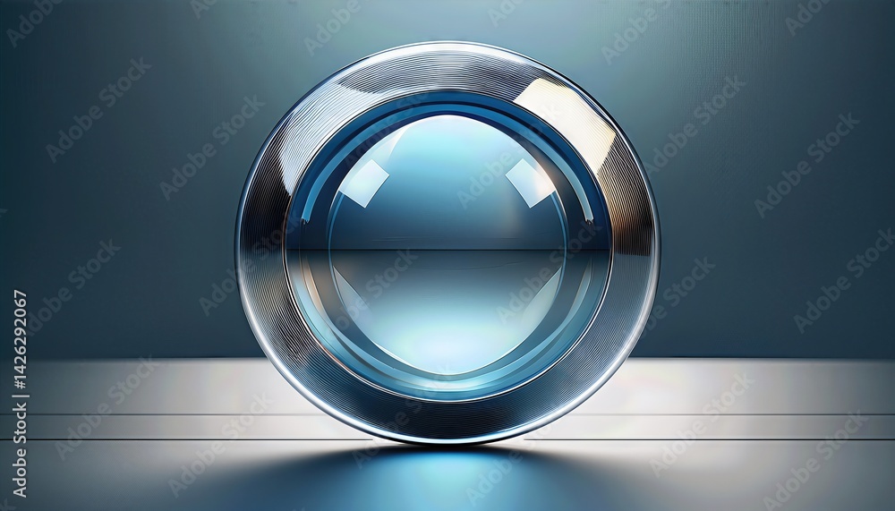 Minimalist Circle of Light A Chromatic Exploration, Highlighting Polished Glass and Open Spaces, Inviting a Sense of Tranquility and Clarity in the Modern Scene Minimalist Circle of Light A Chromatic Exploration, Highlighting Polished Glass and Open Spaces, Inviting a Sense of Tranquility and Clarity in the Modern Scene