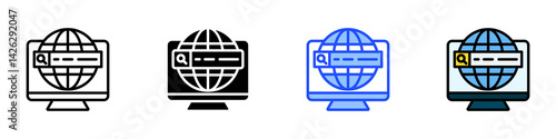 Website Icon Set With Multiple Style Collection