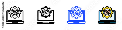 Crm Icon Set With Multiple Style Collection