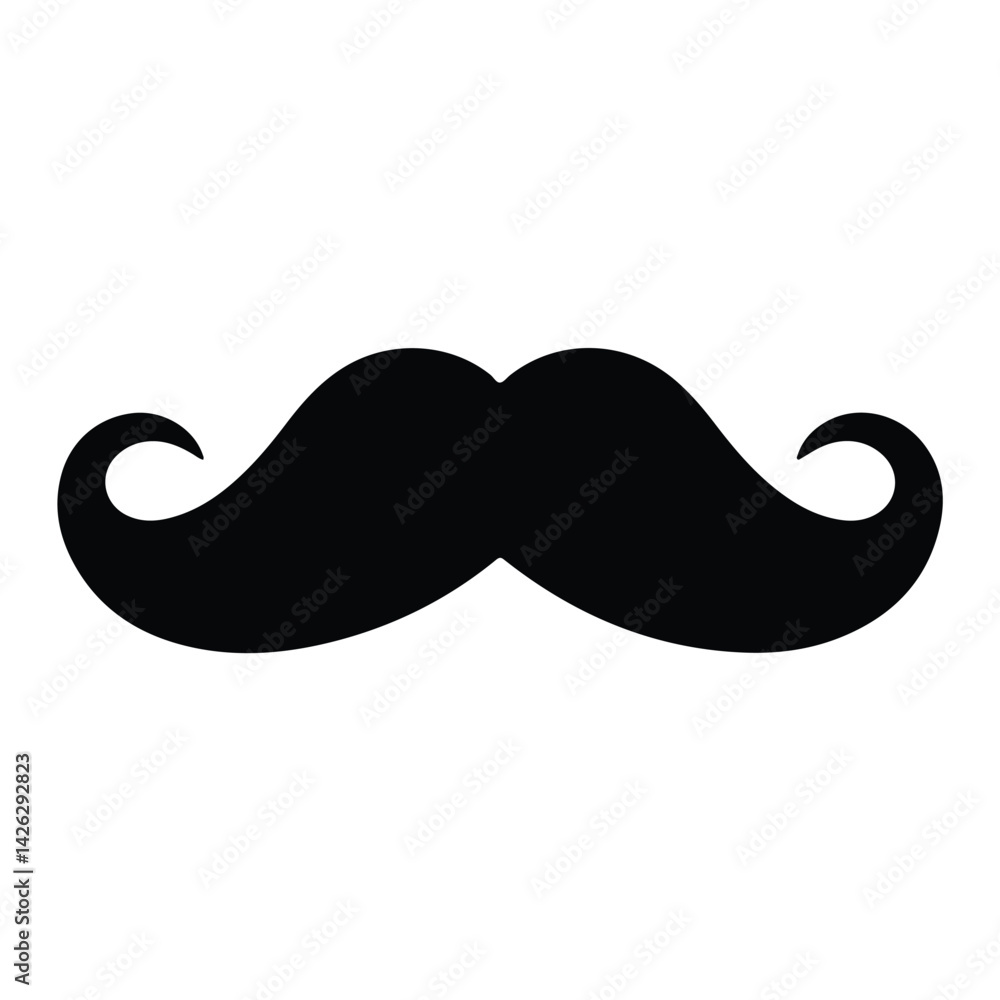 A Mustache vector set on a white background A Mustache vector set on a white background