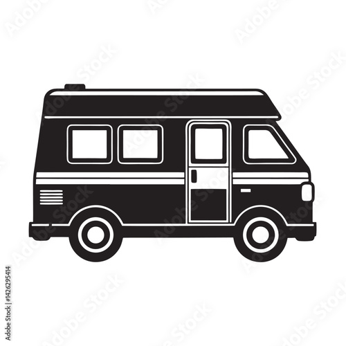 Vector of a camper van icon design