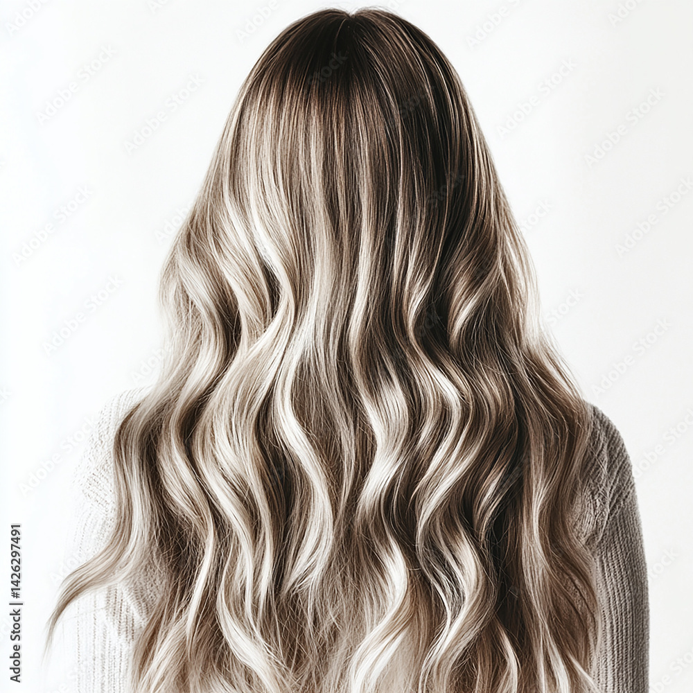 Naklejka premium Beauty girl with beautiful hair, hair styling