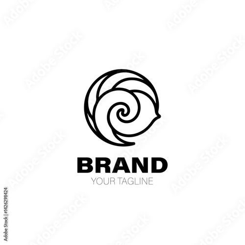 Shell Logo. Shell Logo Design. Shell Logo Brand. Shell Logo Vector Design Isolated on White Background