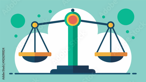 A scale with different weights on each side representing the pros and cons of each loan repayment option.. Vector illustration