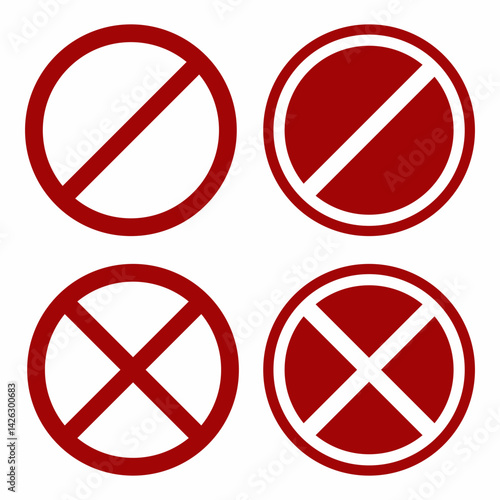 No Sign Set editable vector Free Download No Sign Set editable vector - GFXLoad