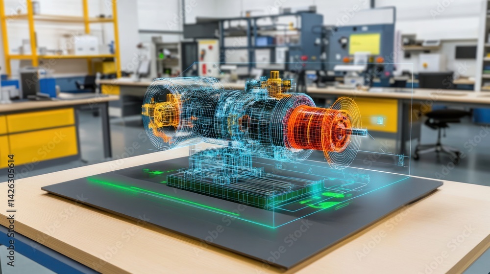 Industrial Engine Augmented Reality Visualization in Lab Industrial Engine Augmented Reality Visualization in Lab