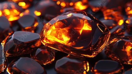 Burning Amber Gems