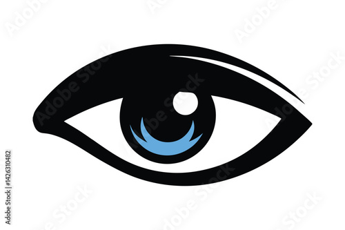 Stylized Eye Icon: Symbol of Vision and Awareness