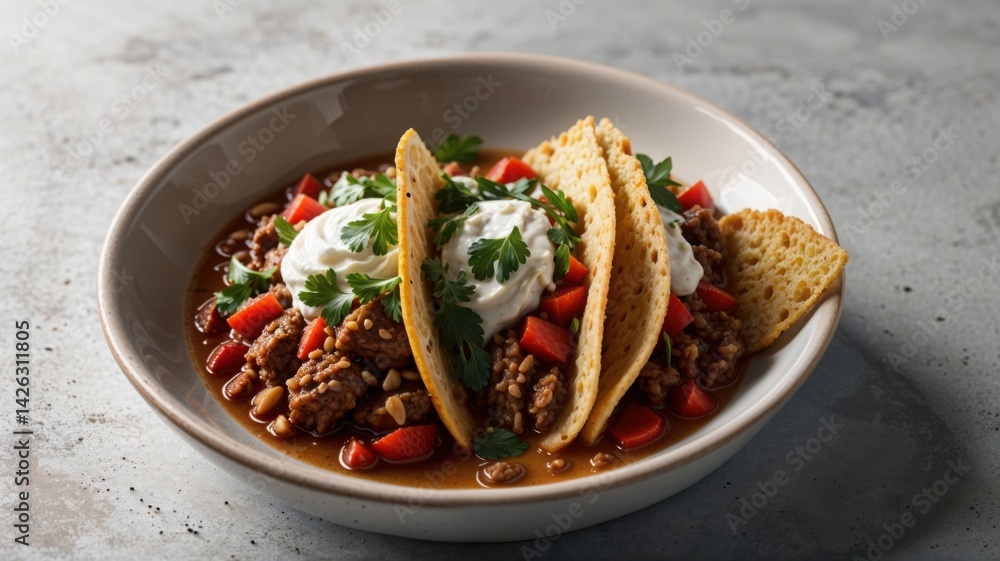 mexican chili con carne in a bowl mexican chili con carne in a bowl