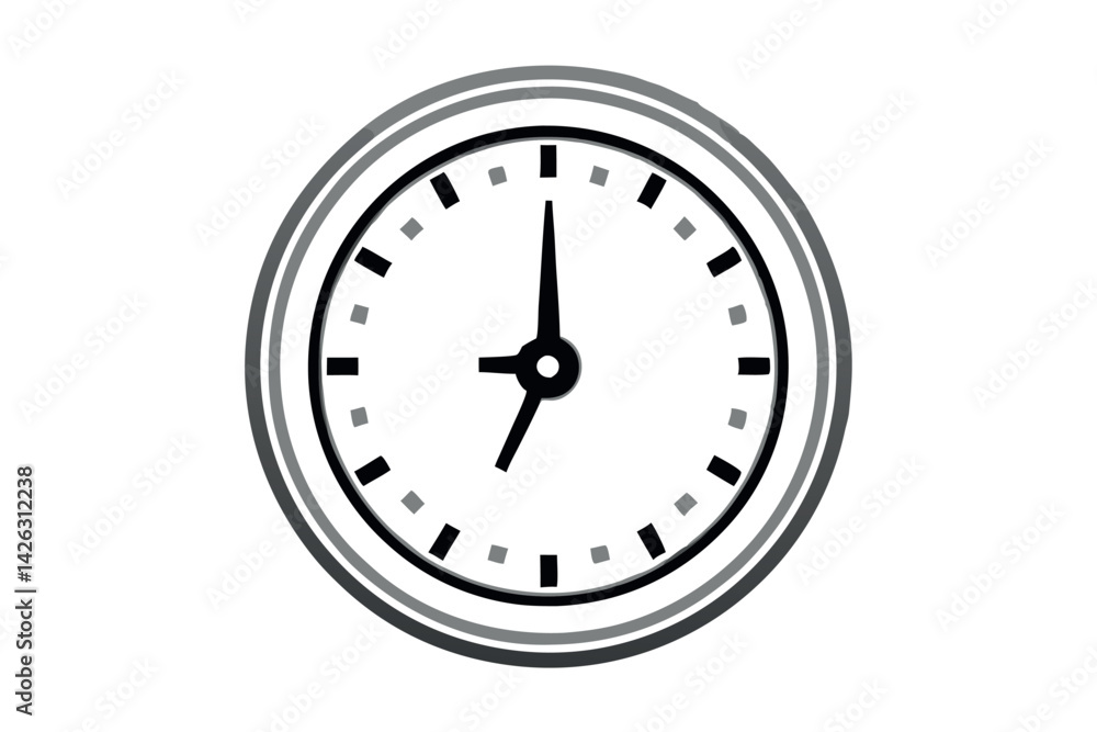 Set of stylish clock icons in various designs and colors, ideal for time related themes, digital designs, and educational projects, line art icon set