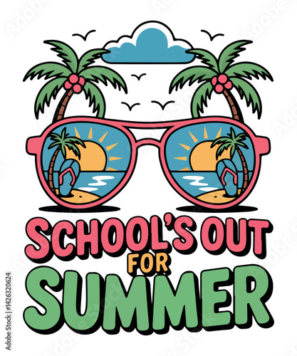 Fun Sunglasses and Beach Vibes Design