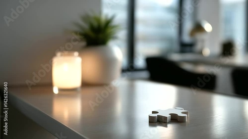 Wallpaper Mural Solving Knowledge Gaps with the Last Puzzle Piece on a Desk Torontodigital.ca