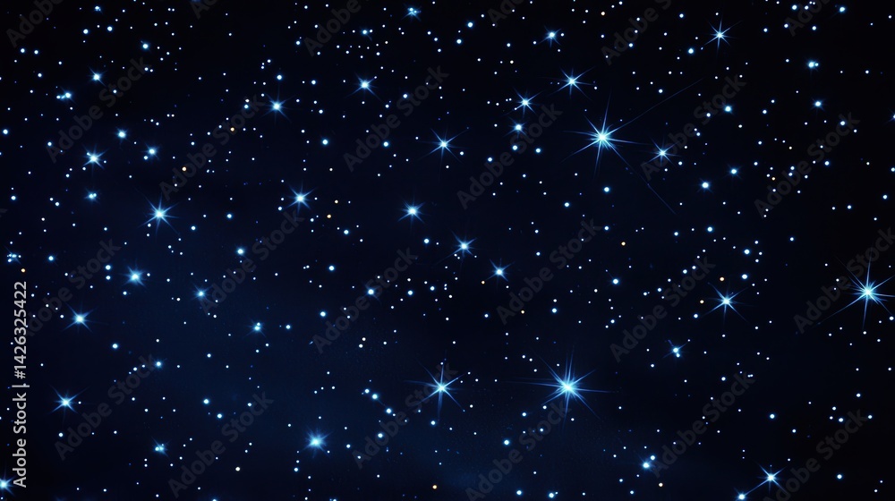 Captivating Night Sky Filled with Dazzling Stars, Creating a Mesmerizing Scene of Twinkling Lights Against a Deep Dark Background Captivating Night Sky Filled with Dazzling Stars, Creating a Mesmerizing Scene of Twinkling Lights Against a Deep Dark Background